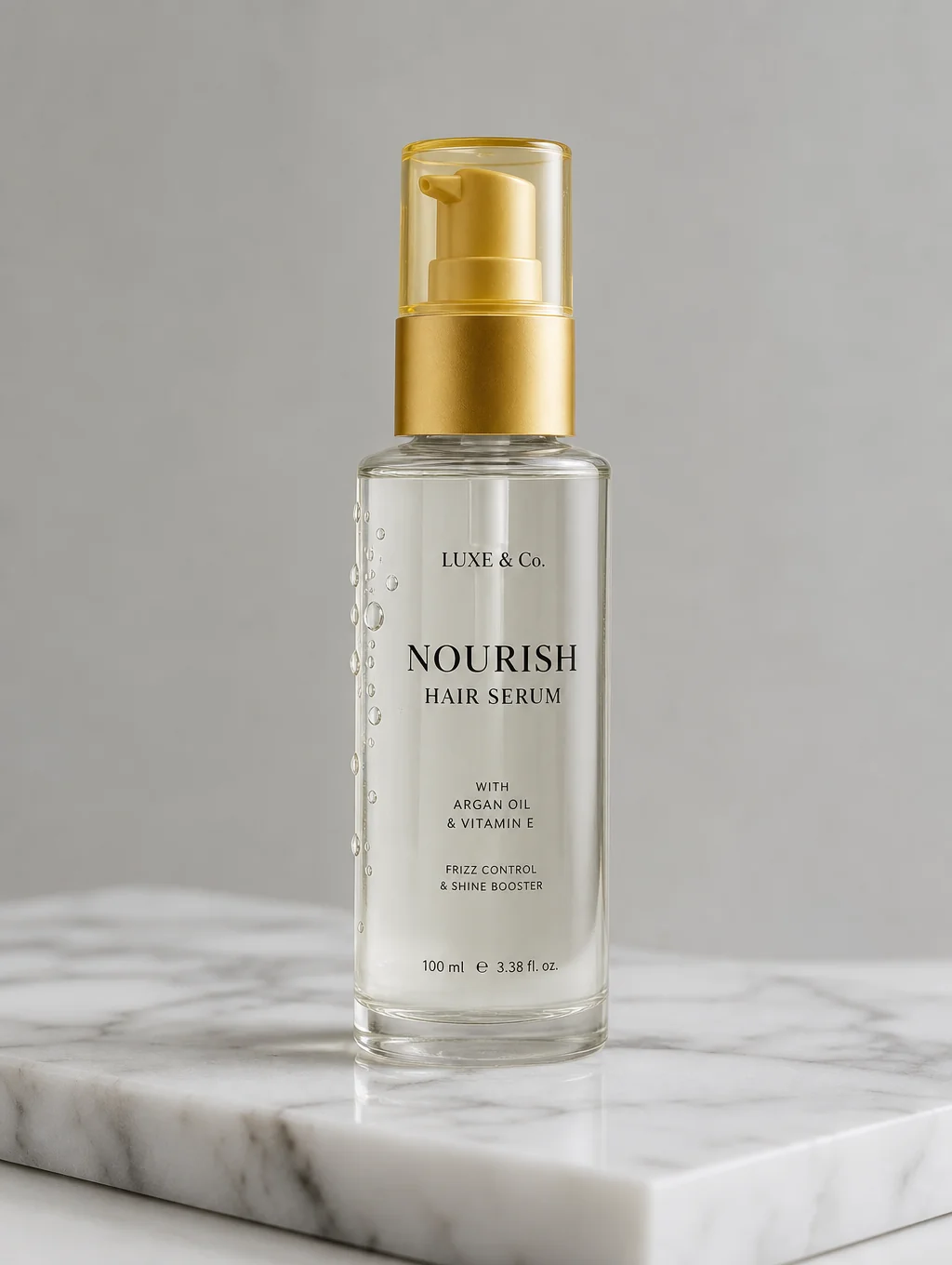 KG Gloss Hair Serum luxury bottle with nourishing botanical oils